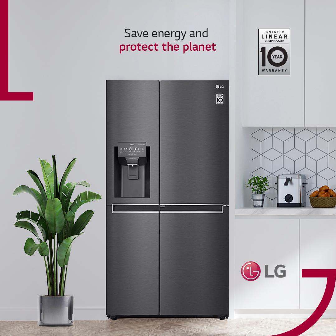 LGSouthAfrica's tweet photo. Enjoy peace of mind with LG’s 10-year inverter warranty. That means 10-years of living the good life, and 10 years of energy savings on fridges. This is a commitment anyone can get behind. 😜

#LifeMadeGoodWithLG #InnovationForABetterLife https://t.co/L9mEgDPqhZ