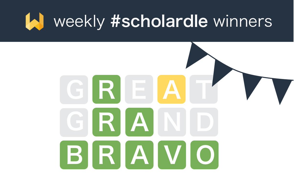 Writefullapp's tweet photo. Congrats to the winners of last week's #Scholardle! One winner for each word - the one to solve it quickest on the day. @Aadilah91 @malinda_sbm @smyjafri @JaykeBird @ImaadSkywalker @CNHeidelberg @LifeAfterMyPhD https://t.co/1baBWfDGPD