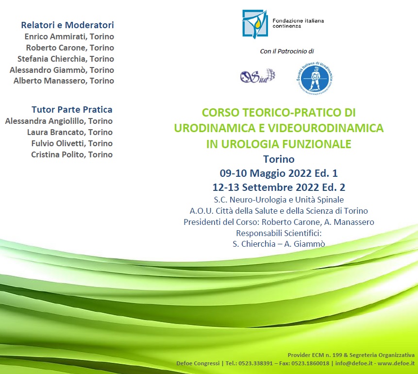 Torna anche quest’anno il “Corso teorico-pratico di #urodinamica e videourodinamica in urologia funzionale” della Fondazione, con il patrocinio della Società Italiana Urologia Territoriale e <a href="/_SIUD/">SIUD - Società Italiana di Urodinamica</a>. Primo appuntamento a Torino il 9 e 10 maggio.