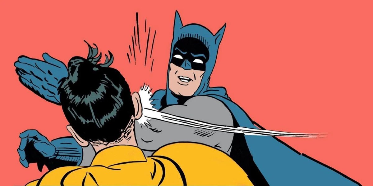 dkenana's tweet photo. Is it just me or is this the Batman and Robin meme https://t.co/B4186twQSg