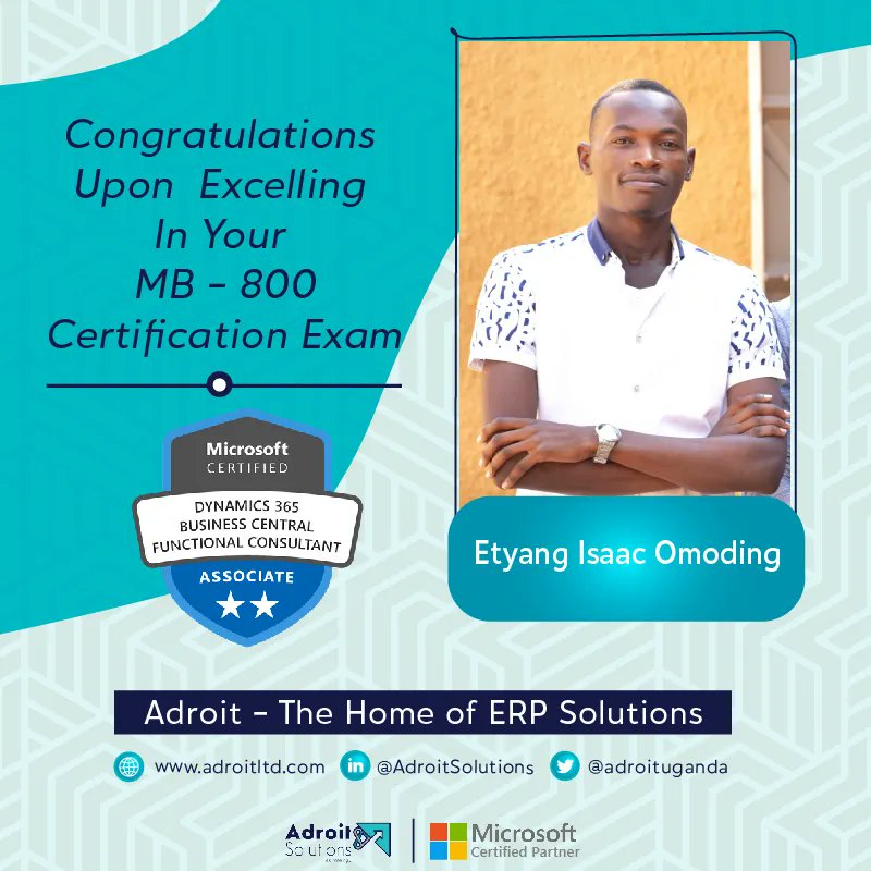 Today, we would like to congratulate our very own, <a href="/izc_ety/">E9 ⚔️</a> upon his success in his certification exam.
Thank you for making us proud! 
#MSDYN365 #certified