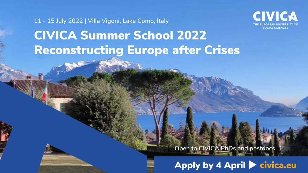 CIVICA_EU's tweet photo. 📣 Calling all PhDs

The #CIVICASummerSchool is convened by
🔹 Eleanor Spaventa, Professor @Unibocconi &amp; Director @BlestBocconi
🔹 Loïc Azoulai, Professor @sciencespo
🔹 Corinna Unger, Professor @EUI_EU

📅 Deadline: 4 April

Register ➡ https://t.co/bcxfVDuYZy https://t.co/9Z7uAlJMeI