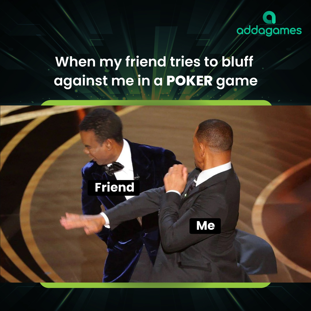 PlayAddaGames's tweet photo. Oscar for the Most Entertaining Multi-gaming app goes to Adda Games 😉💯
.
#addagames #Oscars #Oscars2022 #Oscar #WillSmith #chrisrock #WillAndChris #Oscar2022 #OscarsFanFavorite #MEMES https://t.co/HJ1JeDkeMD