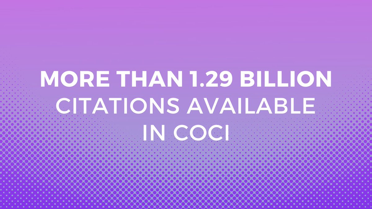 opencitations's tweet photo. The March 2022 release of #COCI is now available! It includes information on >1.29 BILLION #DOItoDOI citation links (+ 23 million new citations compared with the previous release!) and >72 million bibliographic resources. More at: https://t.co/gkLR2AsZD8 https://t.co/xYT7cc1HQS
