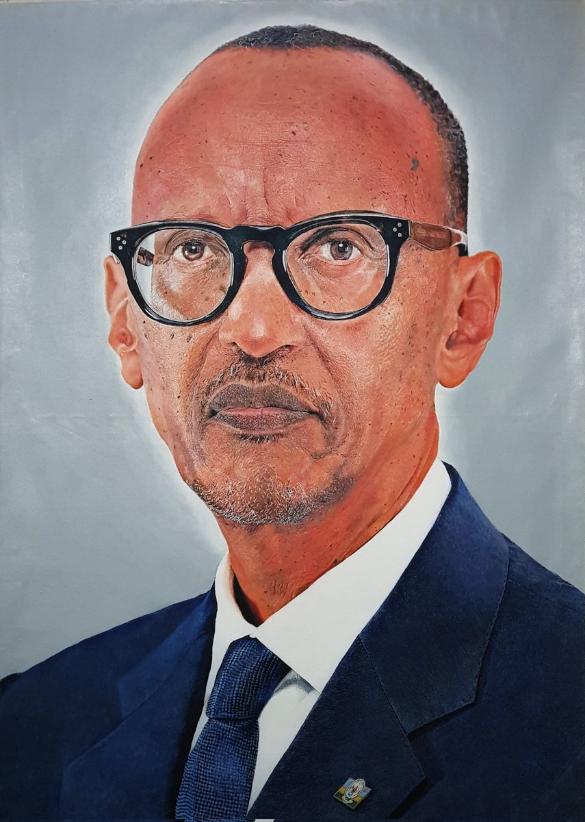 Jerryumwartist's tweet photo. It took me 361 hours to complete this #hyperrealistic painting which I made as a gift for His Excellency @PaulKagame to honor his work

#hyperRealism #canvas (84×120cm)
@PaulKagame @UrugwiroVillage 
@Bamporikie @gatjmv https://t.co/3CQtyMw2T1