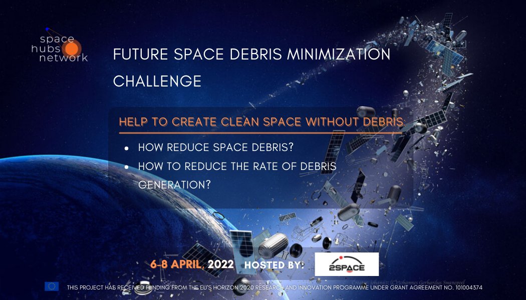 spacehubsnet's tweet photo. Get ready for the 1st #challenge of our #space hackathon! #SUN has partnered with #2SPACE to represent the challenge🛰Future space debris minimization alternatives: new design for orbital technologies! 
Check if you have what it takes 👇🧵 https://t.co/VbXqezryXN