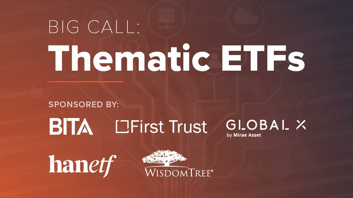 bitadata's tweet photo. Discover 5 ways to make the most out of @ETF_Stream's Big Call: Thematic ETFs... -3 days! See you in London! 🇬🇧👇
https://t.co/XpVAbceBhS
#BigCallThematics #bita #etfstream #thematicinvestment #thematicETFs #bitathematic #themes #etfs #financialservices #thematicindices https://t.co/DNJ2DO5PLQ
