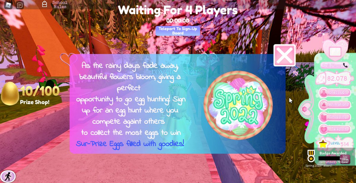 CallmehStargirl's tweet photo. NEW ROYALEHIGH UPDATE  
- Violet and Bud are back! The egg hunting event is back! With 4 new items <3 
I will tweet it once i get the new items -v- 
#royalehightrading #royalehigh #royalehightradings #royalehigh #RoyaleHighTea #RobloxDev #Roblox https://t.co/5JWoBcZuTT