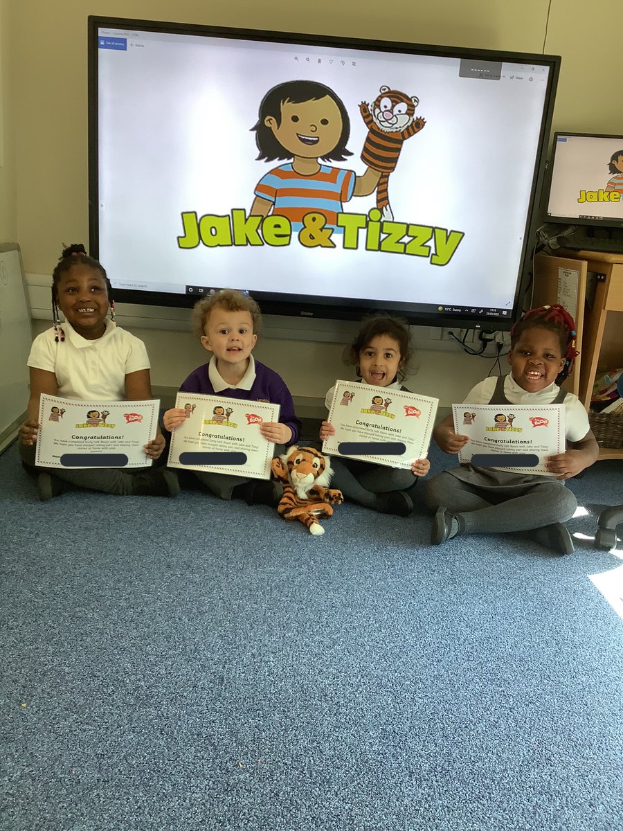 Congratulations to our wonderful Nursery children who have graduated in Early Talk Boost! Tizzy will miss you all👏🏼🎉🐯 #sjrceyfs #sjrcnursery