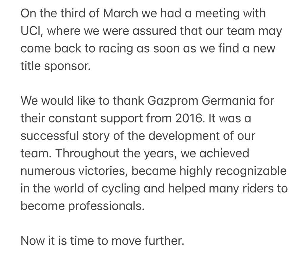 Professional Cycling Team tweet media