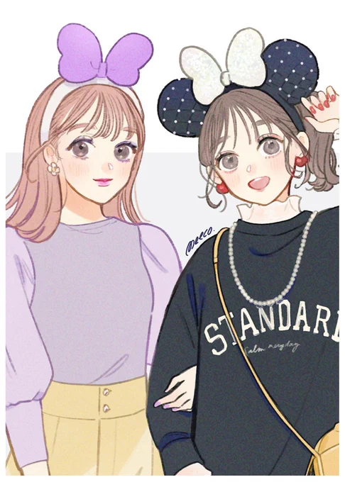 ミニー&デイジーイメージコーデ🎀🎀 