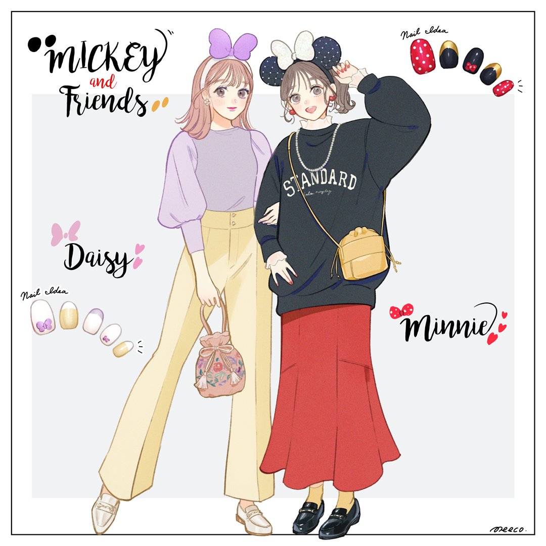 みーこページ ミニー＆デイジーイメージコーデ🎀🎀