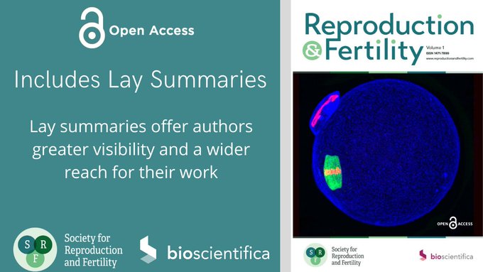 Repro_Fertility's tweet photo. Reproduction and Fertility articles include lay summaries, which offers authors greater visibility and a wider perspective on their work.
Find out more https://t.co/4jjz9uUzQR
#academictwitter #reproductionresearch https://t.co/BAlFUeCYXm