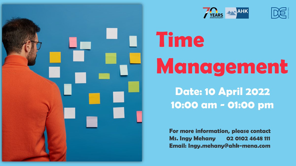 German-Arab Chamber 🇪🇬🇩🇪 (@gacicegypt) on Twitter photo Join our Effective Negotiation Skills Program & Time Management course, limited seats are available.
For registration please visit:
forms.gle/aHcK3D1KFeossW…
For more information please contact:
Zena El Kady
002/ 010 2464 8111
zena.elkady@ahk-mena.com Join our Effective Negotiation Skills Program & Time Management course, limited seats are available.
For registration please visit:
forms.gle/aHcK3D1KFeossW…
For more information please contact:
Zena El Kady
002/ 010 2464 8111
zena.elkady@ahk-mena.com