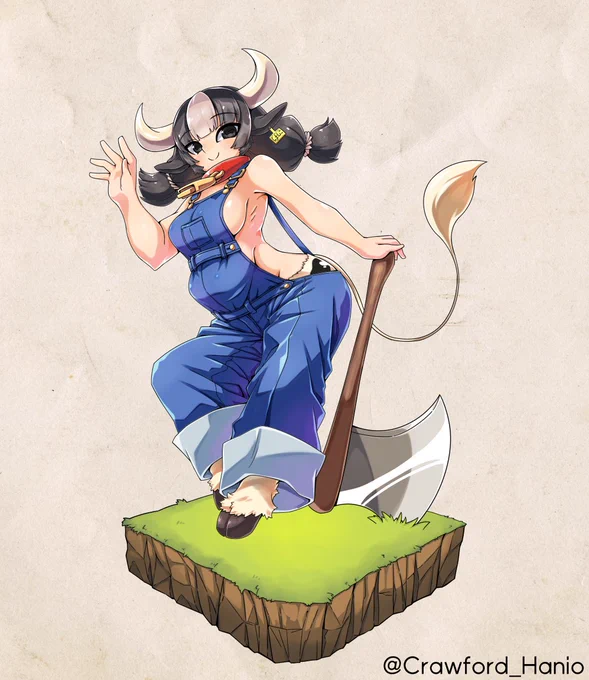 上ミノタウロスさん描きました!ンモモ! 