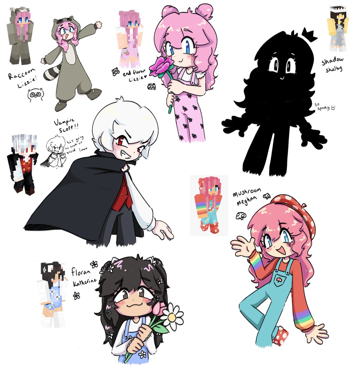 ghostfightt's tweet photo. i haven’t drawn youtuber fanart in YEARS but i’ve really been enjoying afterlife smp so i did some coloured doodles for fun :]

#alsmp https://t.co/a31u5beZaY