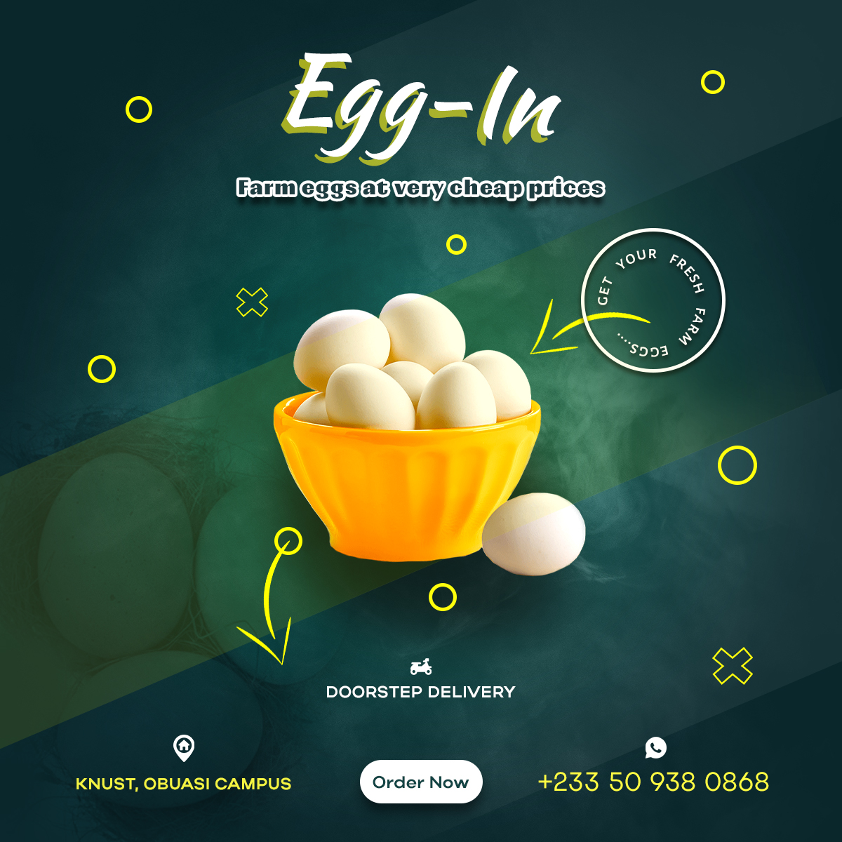 spectrumghana's tweet photo. Simple egg sale flyer done!! π. Contact @spectrumghana if you need one.
#flyer #eggsale #eggs #forsale #knustudents #knust #flyerdesign #flyerdesigner #flyerdesigns #simpleflyer #design #farmeggs https://t.co/h83Pj2g3l3