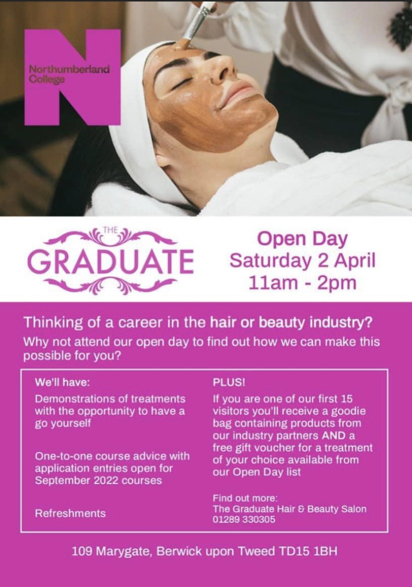 tragird's tweet photo. Fancy a career in a fast paced creative industry? Or maybe something slower, peaceful and soothing? A career in hairdressing or beauty therapy may be for you. Come along to our event below and chat to our industry specialists on how to take the steps towards your dream career https://t.co/5tc4kzUbcR