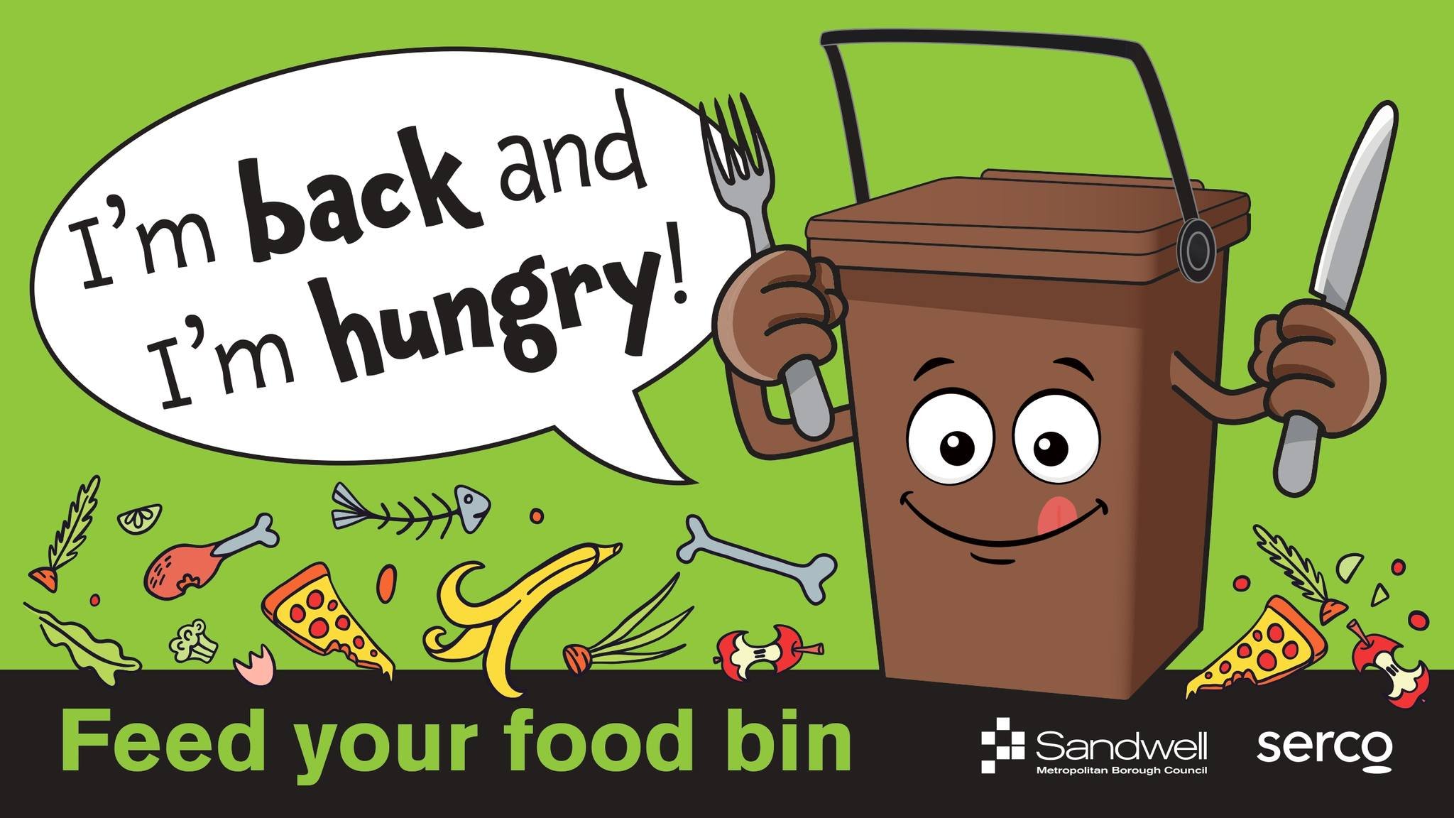 Sandwell Council on Twitter "🟤 Feed your food bin! 🧵👇 🙌️ Our food