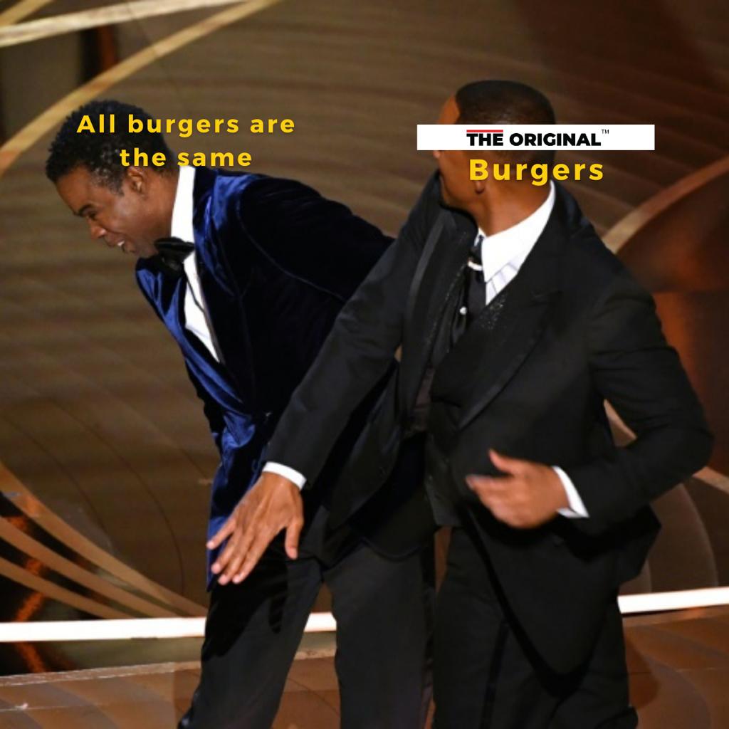 Still think all burgers are the same?

#willsmith #chrisrock #oscars2022 #theoriginal #biggiesburger