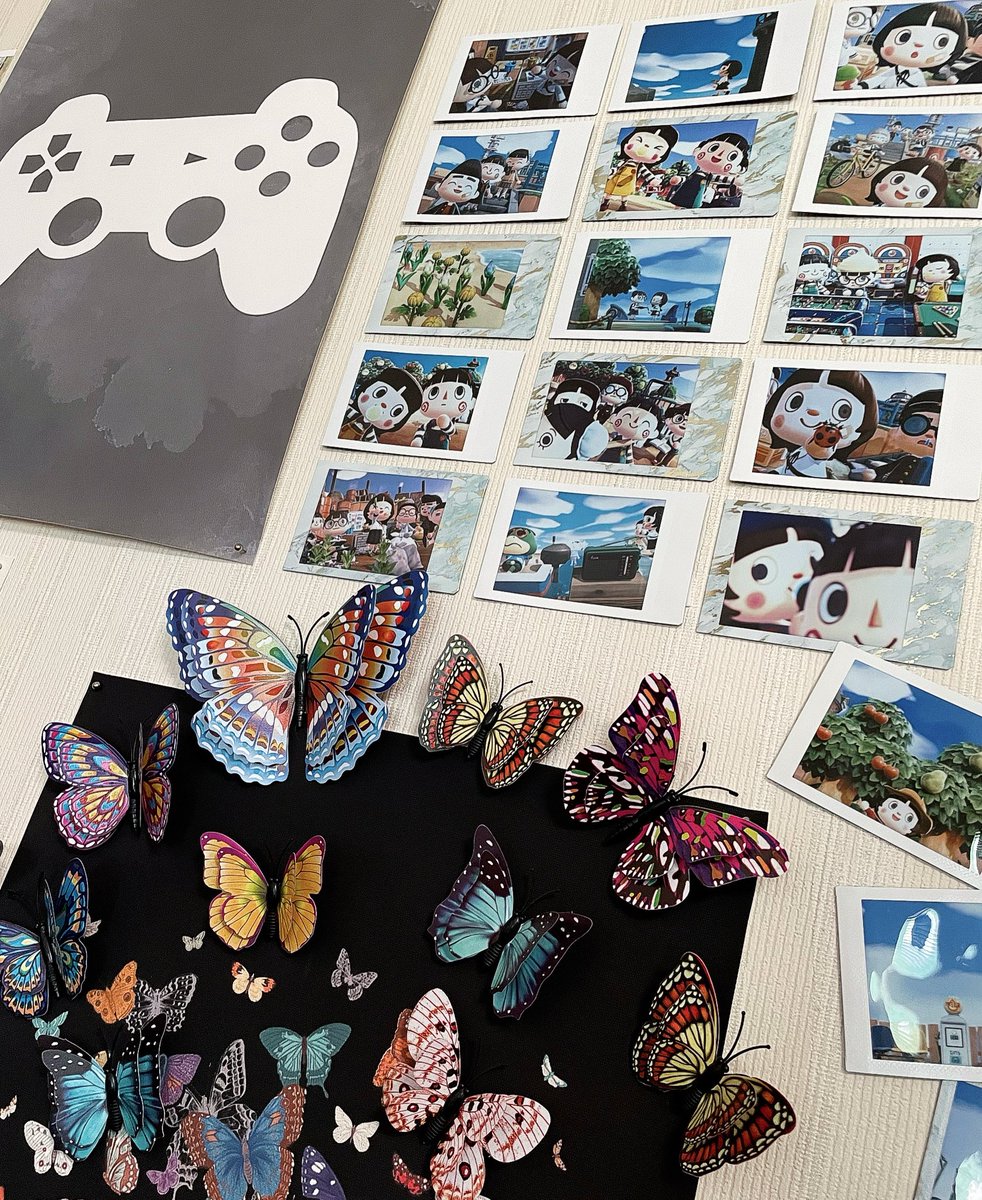 instax mini Link であつ森チェキ会📷 手持ちカメラの自撮り風の画像を