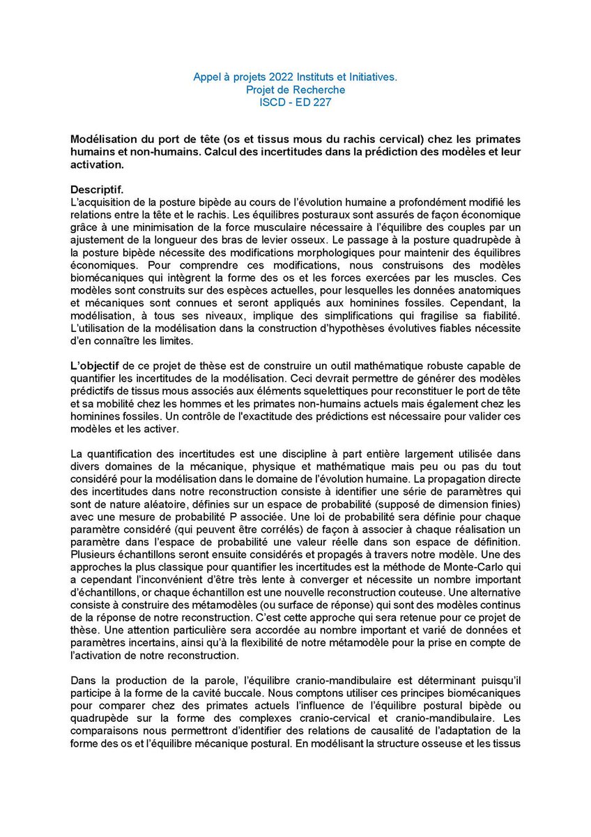 amelie_vialet's tweet photo. Rejoignez notre équipe #originsofspeech à @iscd_su en postulant pour ce projet de recherche doctorale #evolutionhumaine #modelisation #biomecanique https://t.co/aVDOeT6wUB https://t.co/zRumTHqgh8