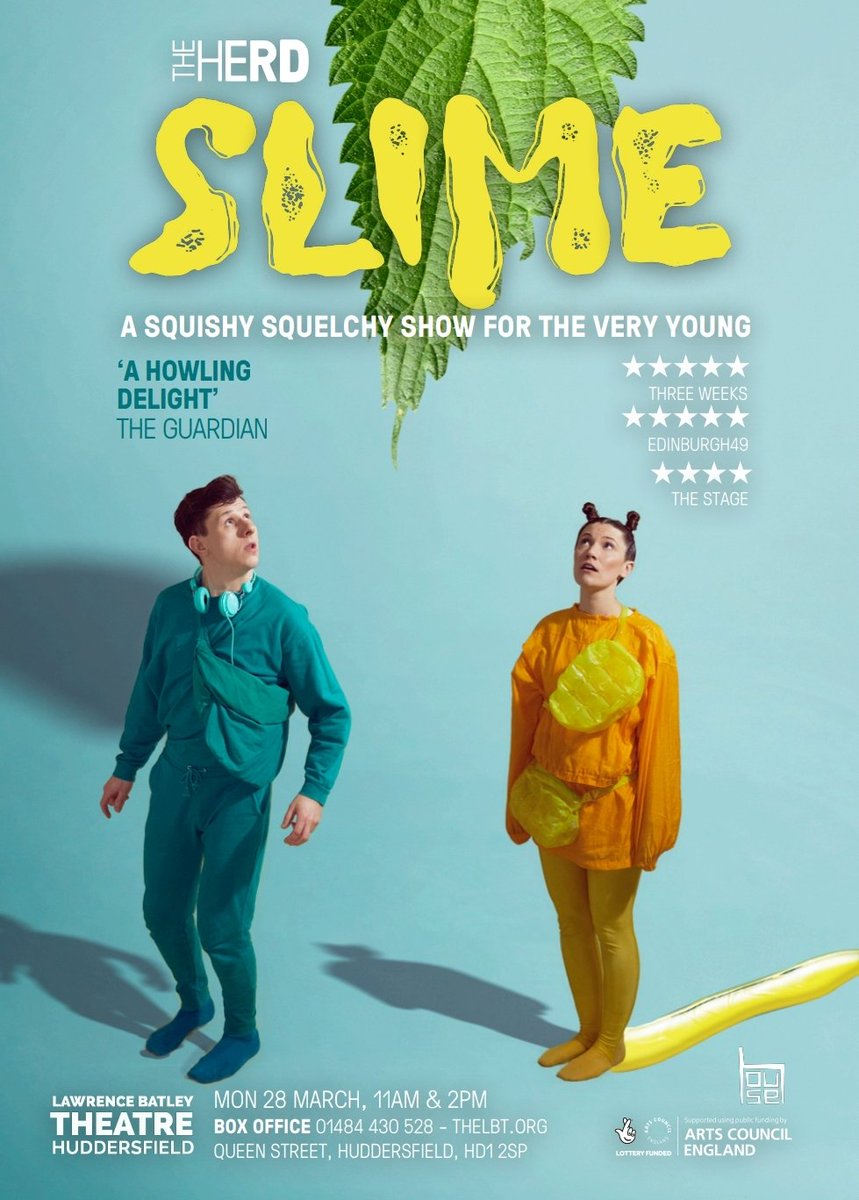theherduk's tweet photo. We've slimed our way to @theLBT today.
Looking forward to inviting you all in to our squishy garden for some fun 🍃
Shows at 11am and 2pm

#slimetheshow
#familytheatreHuddersfield 
@ace__london https://t.co/Rl640viB8y