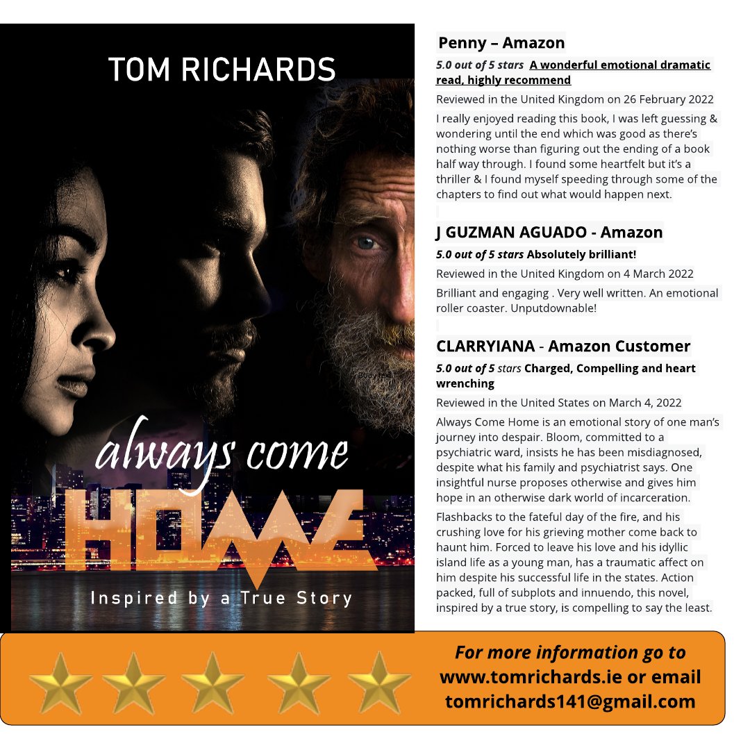 ALWAYS COME HOME, a page turning thriller examaning the process of involuntary detainment in a Psychiatric unit, is out now in paperback, hardback and eBook formats.  

Order Your EBOOK NOW! (for eBook Only)

KOBO: kobo.com/ww/en/ebook/al…

Barnes &amp; Noble: barnesandnoble.com/w/always-come-…