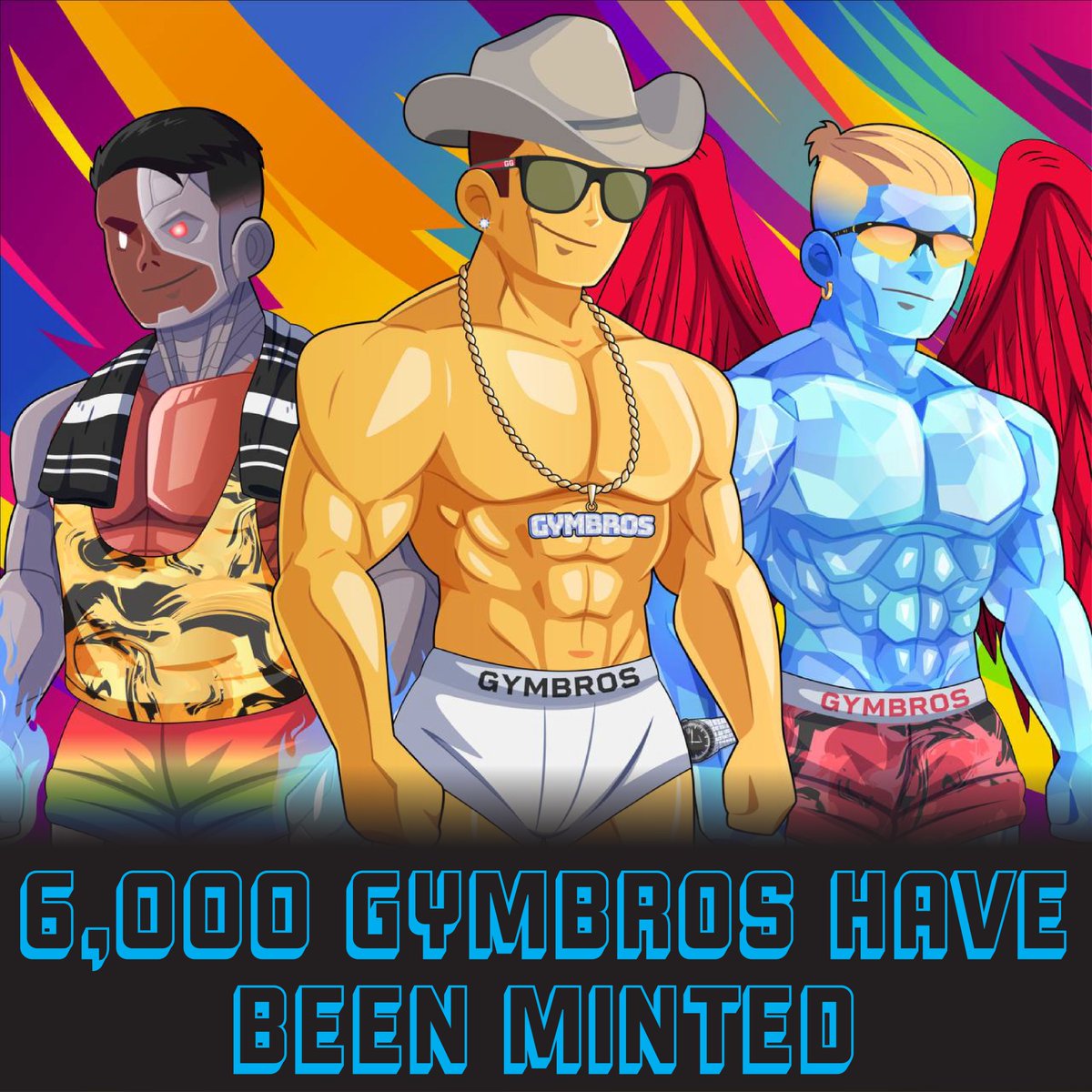 GymBros_NFT's tweet photo. GYMBROS FAM!!! Let's get HYPE!!!! 6000 GYMBROs have officially been minted!! 🎉🔥

Mint Your BRO 👉https://t.co/o3E2xBGxe3

#gymbros #gymbrosfam #NFTs #NFT #nftart #nftcollector #nftartist #nftlife #nftcommunity #fitnessNFT #openseanft #nftcollection #gymnft https://t.co/vjmGrJiVO5