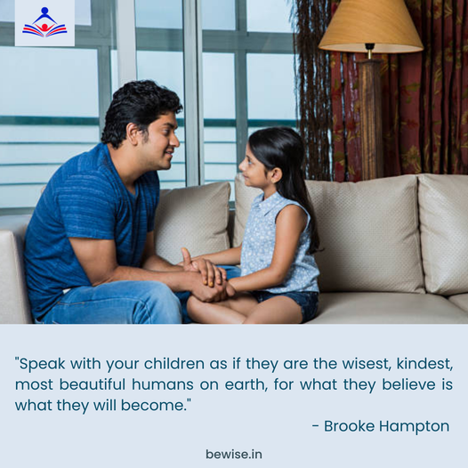 BewiseIn's tweet photo. As parents, we strive to be the best role models for our children. Remember the below sentiment when you speak to them. Have a great start to your week, everyone!
#LetsBeWise #mondaymotivation #monday #parenting #positiveparenting
#parentingquotes #motivation https://t.co/s4eDzEE2VI
