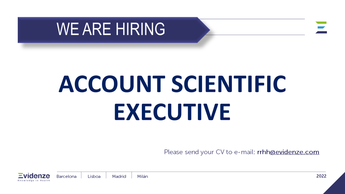Dynamic (@dynasolutions) on Twitter photo WE ARE HIRING! We are looking for a profile of Account Scientific Executive
Please send your CV to: rrhh@evidenze.com
Job offert details:
dynasolutions.com/publicaciones/…
#Jobs #3ways #AccountScientificExecutive WE ARE HIRING! We are looking for a profile of Account Scientific Executive
Please send your CV to: rrhh@evidenze.com
Job offert details:
dynasolutions.com/publicaciones/…
#Jobs #3ways #AccountScientificExecutive