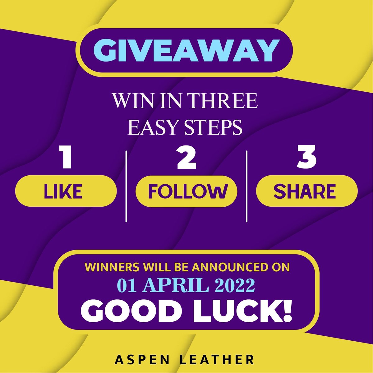 aspen_leather's tweet photo. It’s time for GIVEAWAY
To participate, all you need to do is
1.Repost the post on the story &amp; tag @aspenleather.in
(send screenshot if private account)
2.Follow @aspenleather.in
3.Tag 3 friends and make sure they are following us too.Go for it.
#giveaway #aspenleathergiveaway https://t.co/40p0QEpkFw