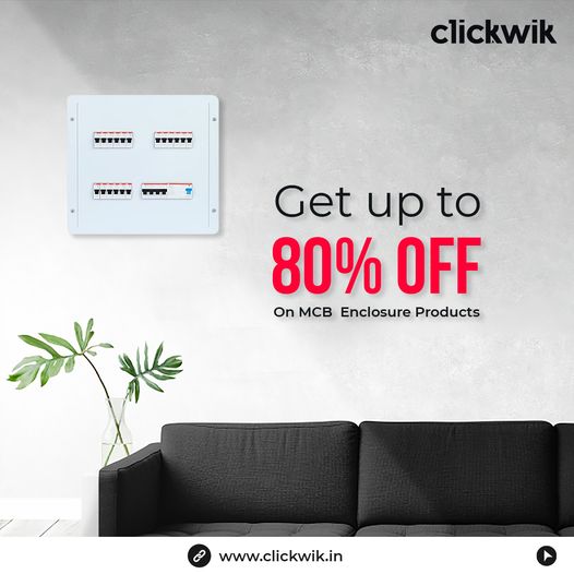 ClickWikIN's tweet image. Looking for a great deal on MCB enclosure products?  We offer up to 80% off on the latest MCB enclosure products. Plus, we&apos;re always updating our inventory with new arrivals from top brands. Clickwik is the place for you!
Buy Now: clickwik.in/residential/mc…
#mcb #switch #wires