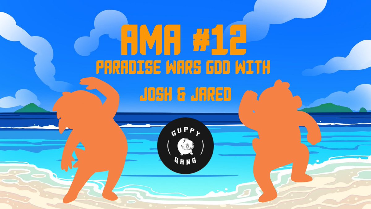 Hey Guppy Gang,

Paradise Wars AMA with Josh and Jared - Wed 30th, 9pm UTC on Youtube - youtube.com/watch?v=LZj4mn… 

We’re excited to have Josh and Jared on to talk us through the Game Design Document. 

Stay tuned as we have giveaways all week 🎉
#guppygang #nftgaming