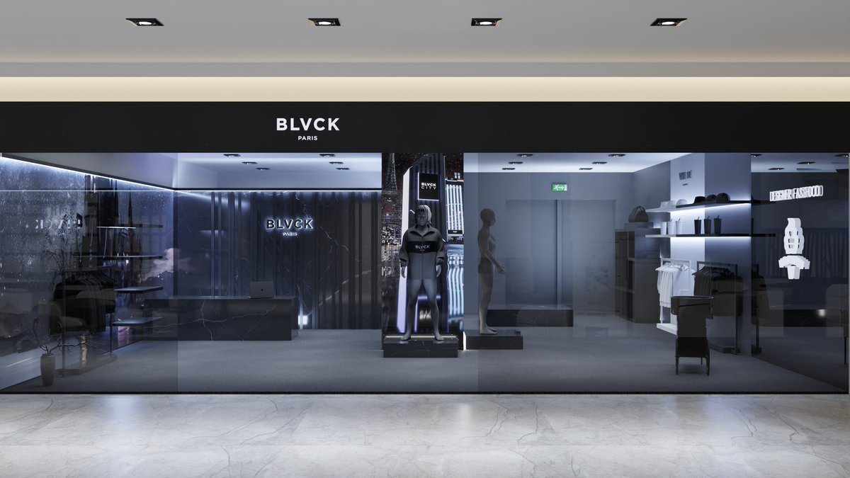 JulianOhayon's tweet photo. 3D renderings I designed for our third store in Taiwan and first one themed around the Blvckverse! Opening in April 🏴 Phygital in the making. https://t.co/Z3fSE6TIbi
