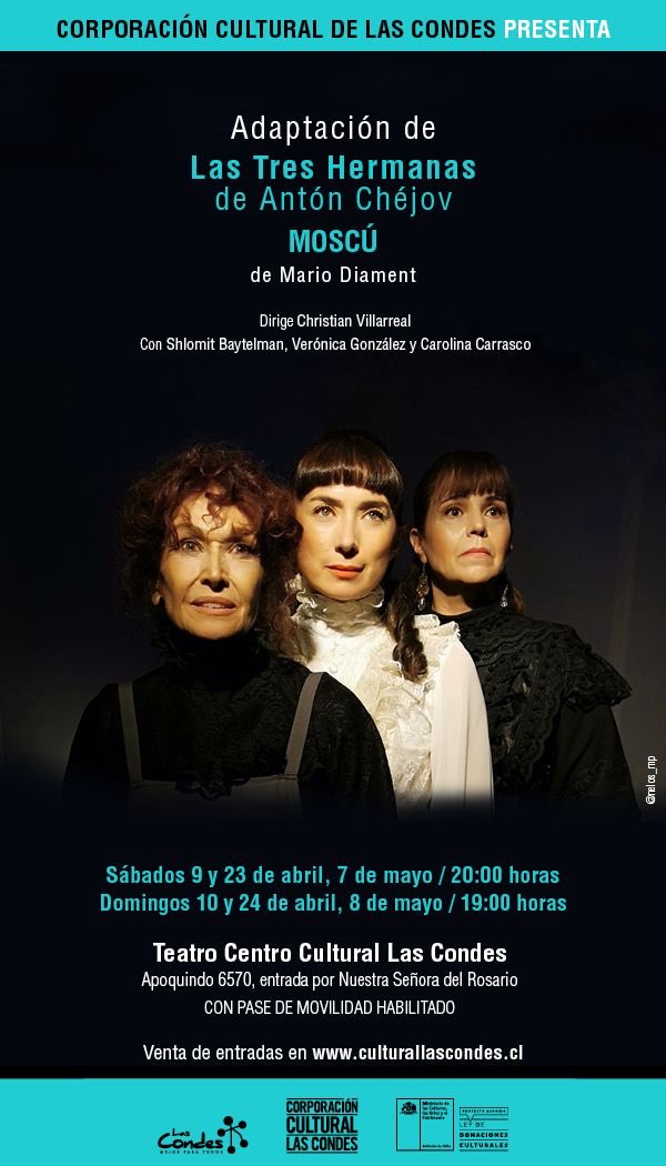 villarrealchris's tweet photo. Desde el 09 abríl en @CulturalCondes , solo 6 funciones @shlomitbay Carolina Carrasco y Vero González https://t.co/AiQIXfEGwz