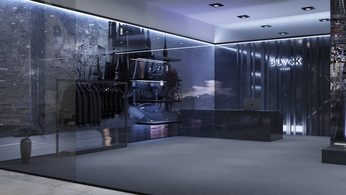 JulianOhayon's tweet photo. 3D renderings I designed for our third store in Taiwan and first one themed around the Blvckverse! Opening in April 🏴 Phygital in the making. https://t.co/Z3fSE6TIbi