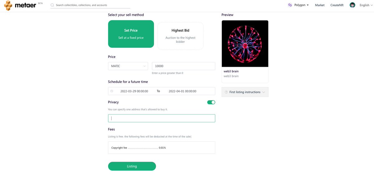 Metaer_market's tweet photo. We provide a very useful function. After you negotiate the terms with your buyer, you can go directly to the metaer and set up a designated buyer transaction. You do not need any fees for each other, and it is safe and reliable. https://t.co/XeAB5XwpdO