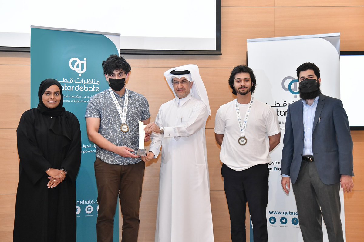 QatarDebate's tweet photo. With the National Championship we conclude the Universities debate season for this year.

🏆 congratulations to the #QUDL winners, Team Georgetown University.

🏅congratulations to team @guqatar also on winning the National championship title for this year 👏🏼

#QatarDebate https://t.co/u6d66qvhhL