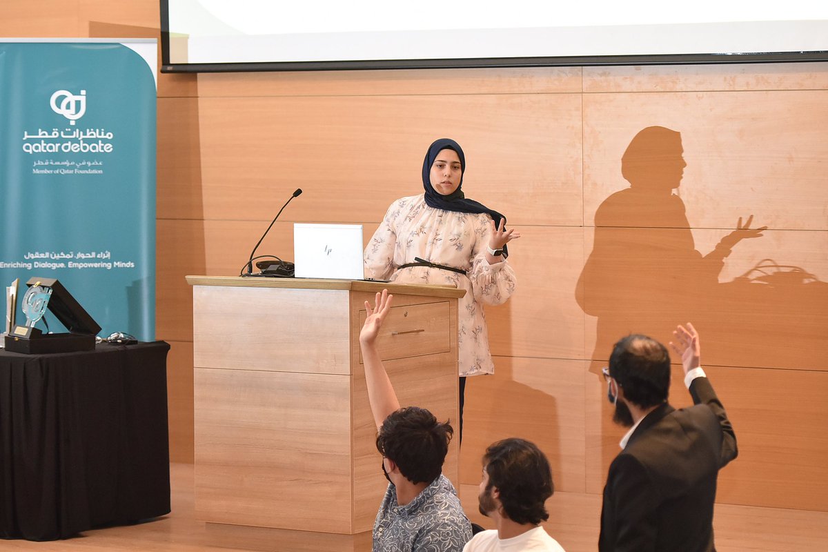 QatarDebate's tweet photo. With the National Championship we conclude the Universities debate season for this year.

🏆 congratulations to the #QUDL winners, Team Georgetown University.

🏅congratulations to team @guqatar also on winning the National championship title for this year 👏🏼

#QatarDebate https://t.co/u6d66qvhhL