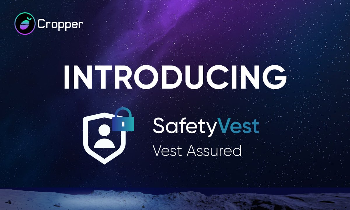 Introducing: #SafetyVest 🎉

🛡️✅Vest Assured
All Vested #IDOs on our IDO Launchpad Fertilizer will now be protected w/ the SafetyVest Guarantee starting w/ <a href="/Winerz_official/">Winerz</a>'s IDO: Opening today @ 2PM

Find all the details of our new Vesting feature here🔽
link.medium.com/GzDRocThLob