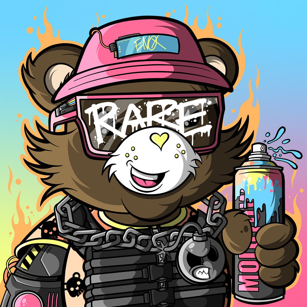 lowgok's tweet photo. @MookieNFT How fam is the strongest! The @BearsRare community is coming from the moon to inform everyone of the next bluechip !!! Small cute and street bears that are made by awesome artists for an awesome community !!! Btw check my bear here below https://t.co/1mMUVaZqdu