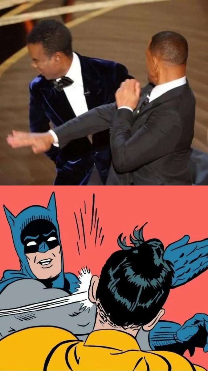 dallengaller's tweet photo. Ya sabemos quienes son los próximos Batman (@RealWillSmithFP) Robin (@chrisrock). Acá les dejo el teaser trailer #Oscar2022 #Oscars #WillSmith #willsmithchrisrock #WillAndChris #willsmithvschrisrock https://t.co/aPsabU2hvd
