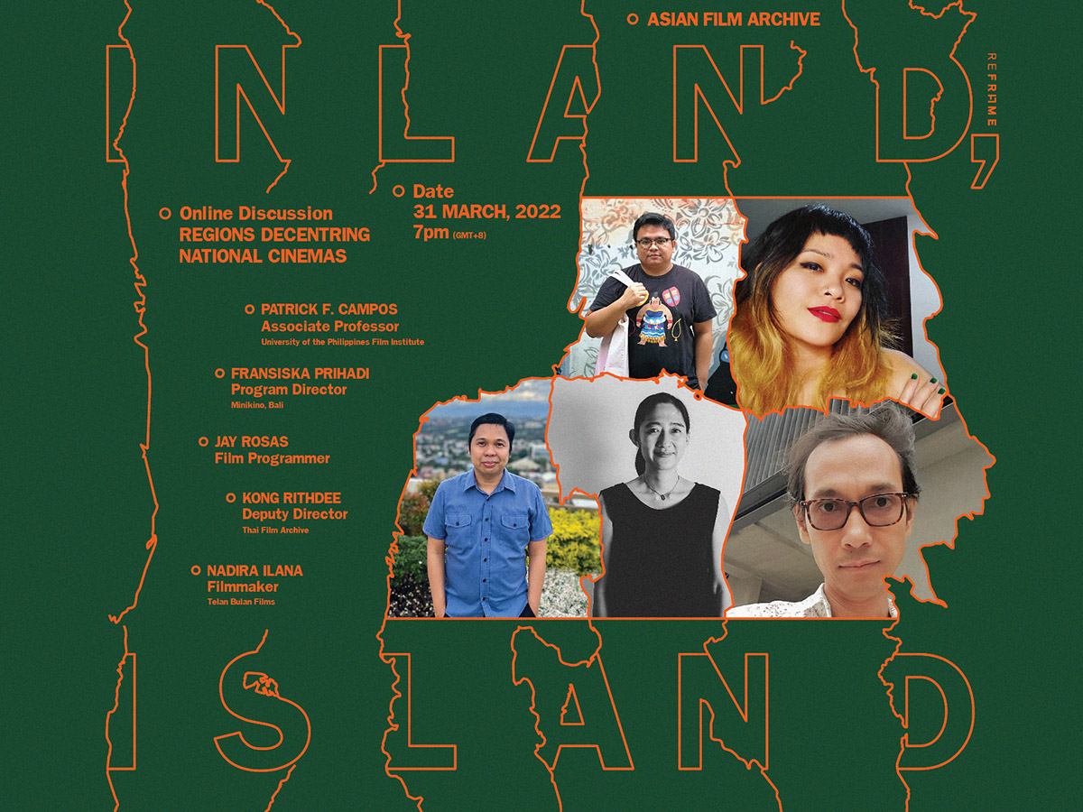 Asian Film Archive (<a href="/AFA_archive/">Asian Film Archive</a>) mengadakan panel diskusi daring "Regions Decentring National Cinema", yang akan membahas tentang pembuatan film “regional” di dalam dan di sekitar Asia Tenggara untuk meleburkan gagasan sinema “nasional".

🗓  Kamis, 31 Maret 2022. 19.00 WITA