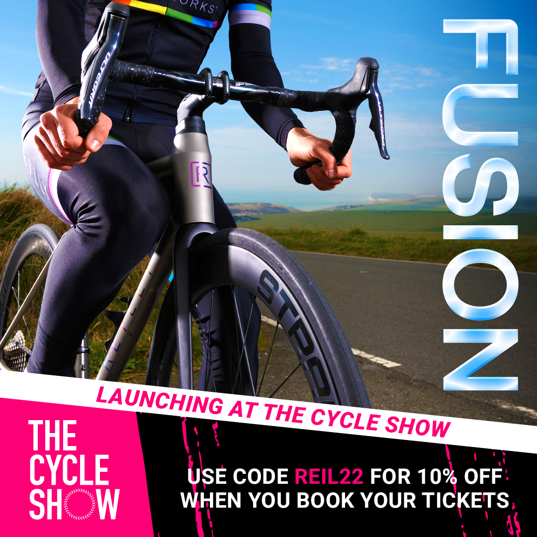 reillytitanium's tweet photo. See Reilly's aero road bike The Fusion at @cycleshow
Get 10% off tickets with REIL22
https://t.co/SD6ex9D2sp
22-24 April 22
#Fusion
#CycleShow #RoadBike #ReillyBikes #HandBuiltBikes #CastTitanium #Titaniumbike #TitaniumRoad #aeroroadbike #StradaWheels https://t.co/f2vzn1wGaS