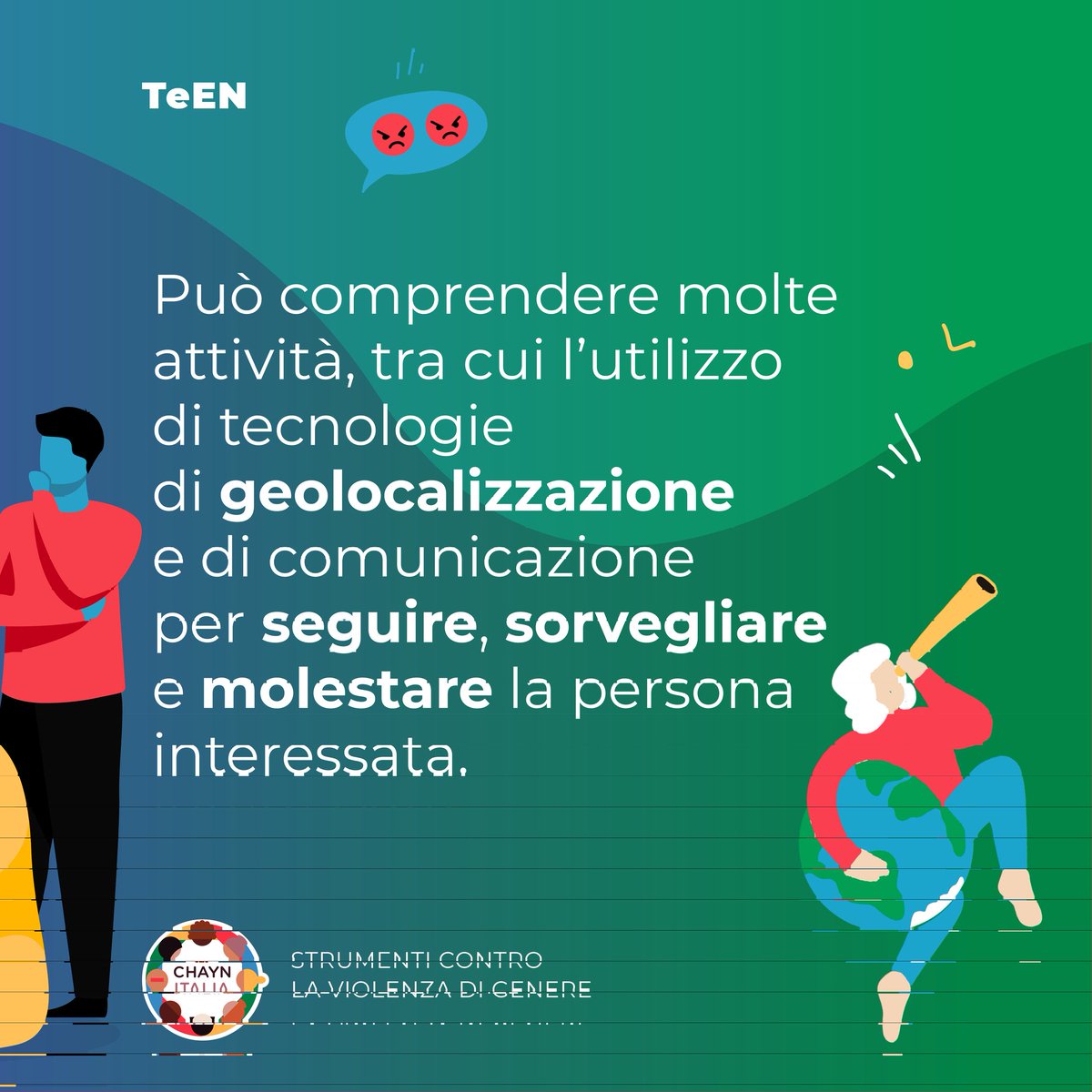 Chayn_Italia's tweet photo. Il #cyberstalking, una delle tante forme di #violenzadigitaledigenere, si verifica quando la persona abusante usa strumenti digitali (comuni o appositi, denominati #stalkerware) per spiarti, esercitare controllo o sapere dove ti trovi.

Per saperne di più: https://t.co/uo4Gvk6OAn https://t.co/XqmgS1FGXO