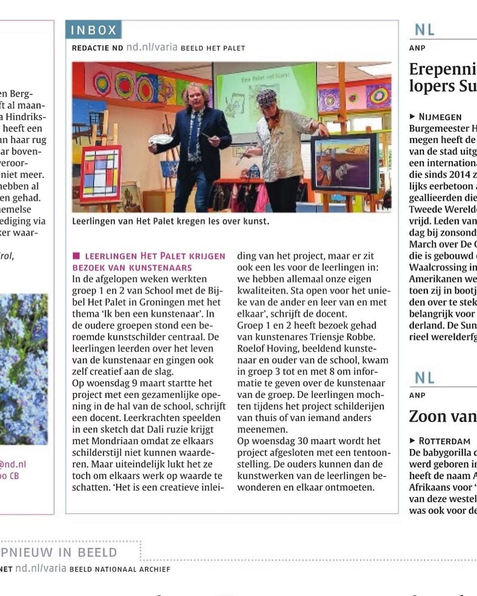 gbshetpalet's tweet photo. Collega’s en ouders zetten zich in om de school op de kaart te zetten voor de Open Dag op woensdag 6 april. Vandaag in het Nederlands Dagblad en door ouders op Facebook. #Opendag #beijum #meerstad #groningen #schoolmetdebijbel https://t.co/k5pSSK9kOC