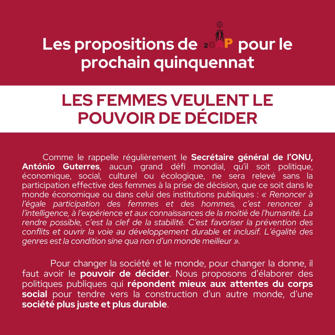 ▶️Pour un partage du pouvoir entre les femmes et les hommes dans tous les secteurs ?

💡 Découvrez dès demain et sur les 4 prochaines semaines qui précèdent l’élection de notre futur.e président.e de la République, nos propositions pour le prochain quinquennat !