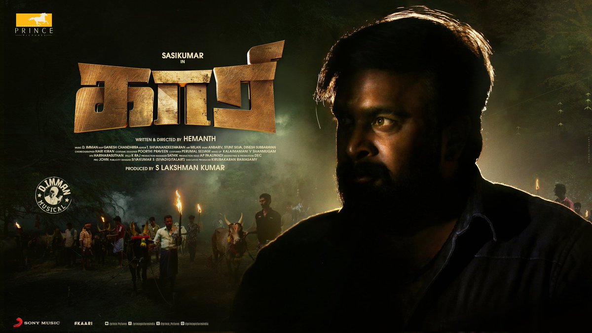 Prince_Pictures's tweet photo. Heartfelt thanks to director @VetriMaaran for  launching first look of our film #Kaari, a grand rural entertainer starring @Sasikumardir, directed by @HemanthM_Dir and music by @immancomposer.

@parv_1998 @lakku76 @Ganeshchandhrra @EditorShivaN @anbariv @samyuktha_shan https://t.co/HA9lC6xg2P