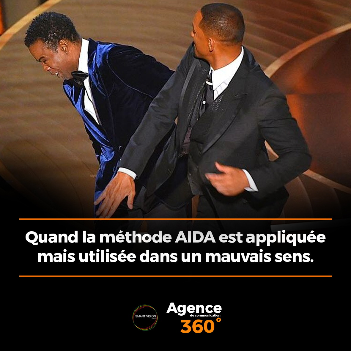 smartvisioncg's tweet photo. La méthode AIDA est l'acronyme de:
A - Attention (Awareness): attirer l’attention du consommateur
I - Intérêt (Interest): aiguiser son intérêt
D - Désir (Desire): stimuler son désir
A - Action: déclencher l’achat
#WillSmith
#ChrisRock
#SmartVisionCongo
#AgenceDeCommunication https://t.co/Oo04T3tABf